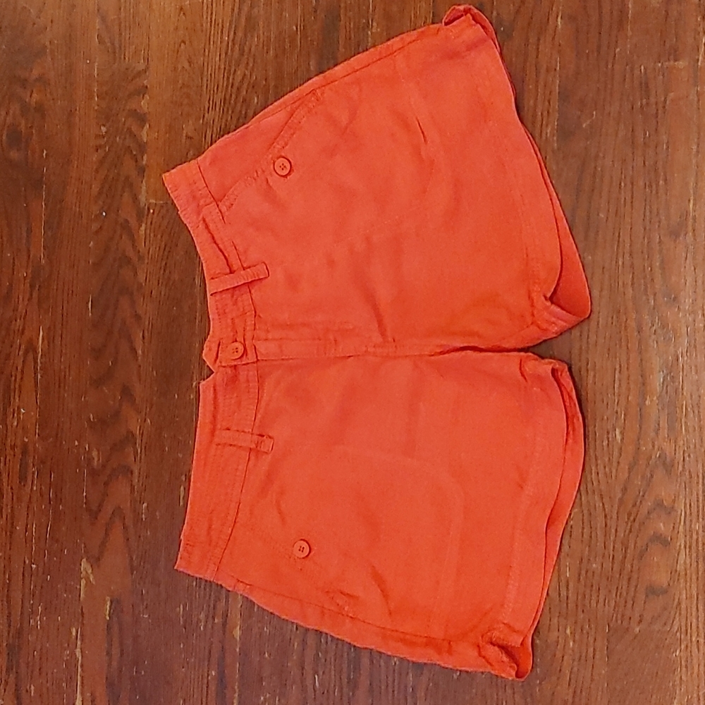 Calvin Klein Jeans Coral Linen Shorts Sz 6
